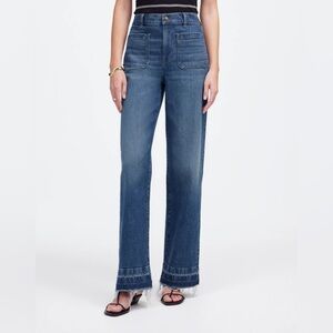 NWT Madewell Emmett Wide-Leg Jean: Let Down Hem Edition, Size 27